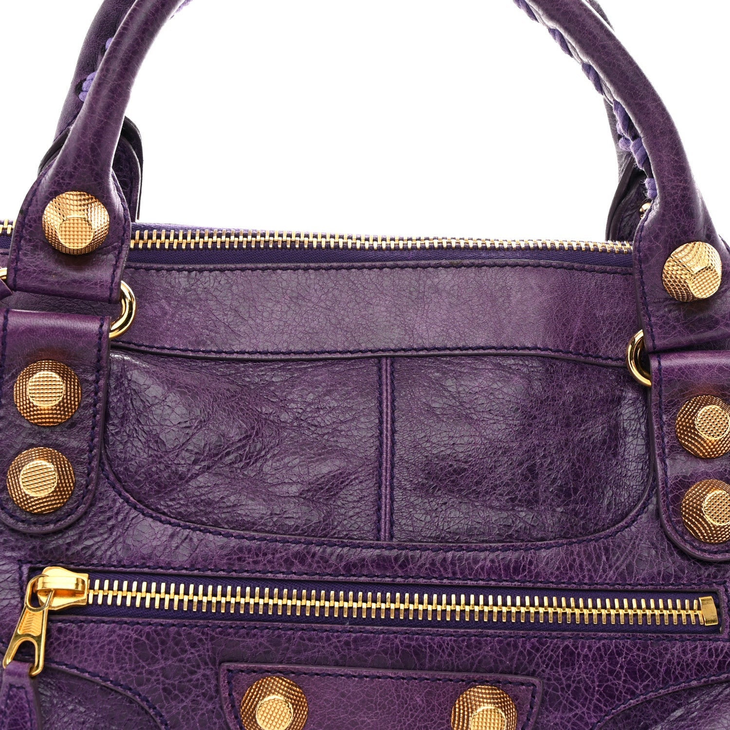 Balenciaga Agneau Giant 21 Gold Hardware Work Raisin