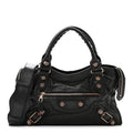 Balenciaga Agneau Giant 21 Rose Gold Hardware City Black