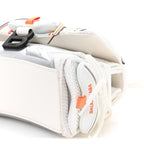 Balenciaga Faux Calfskin Fabric Glow In The Dark Small Sneakerhead Top Handle Bag White Orange