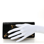 Balenciaga Agneau Giant 12 Gold Hardware Money Wallet Black