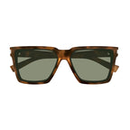 Saint Laurent Sunglasses Rectangle , Black Frame and Black Lens SL610001