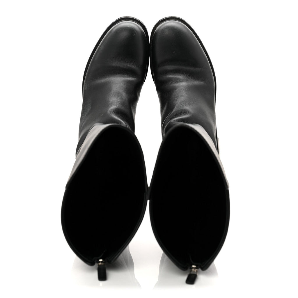 Gucci Microguccissima Knee High Riding Boots 40.5 Black
