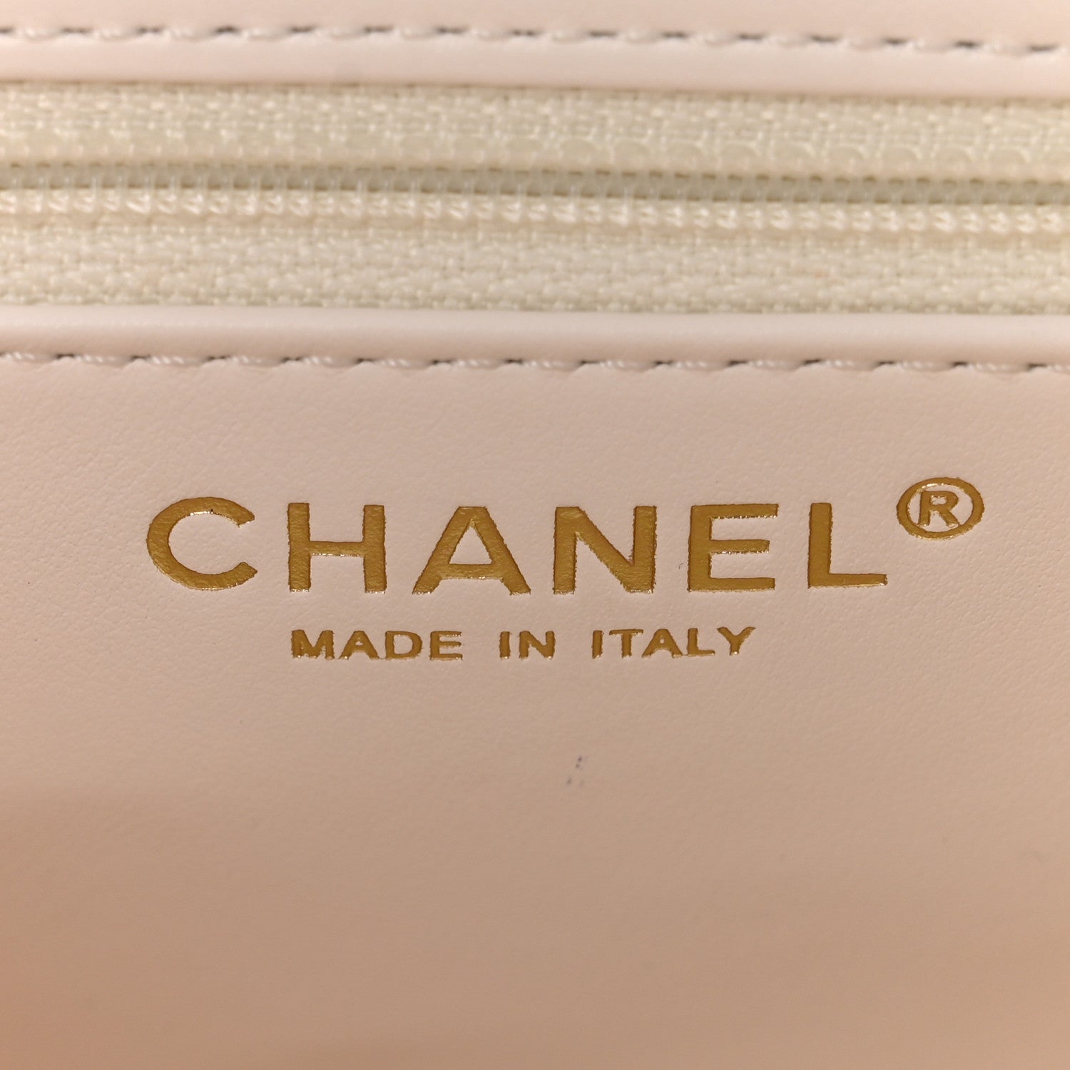 Chanel Shiny Aged Calfskin Quilted Nano Kelly Shopper White