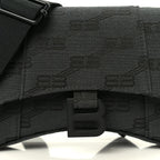 Balenciaga BB Jacquard Monogram  XSS Downtown Shoulder Bag Black