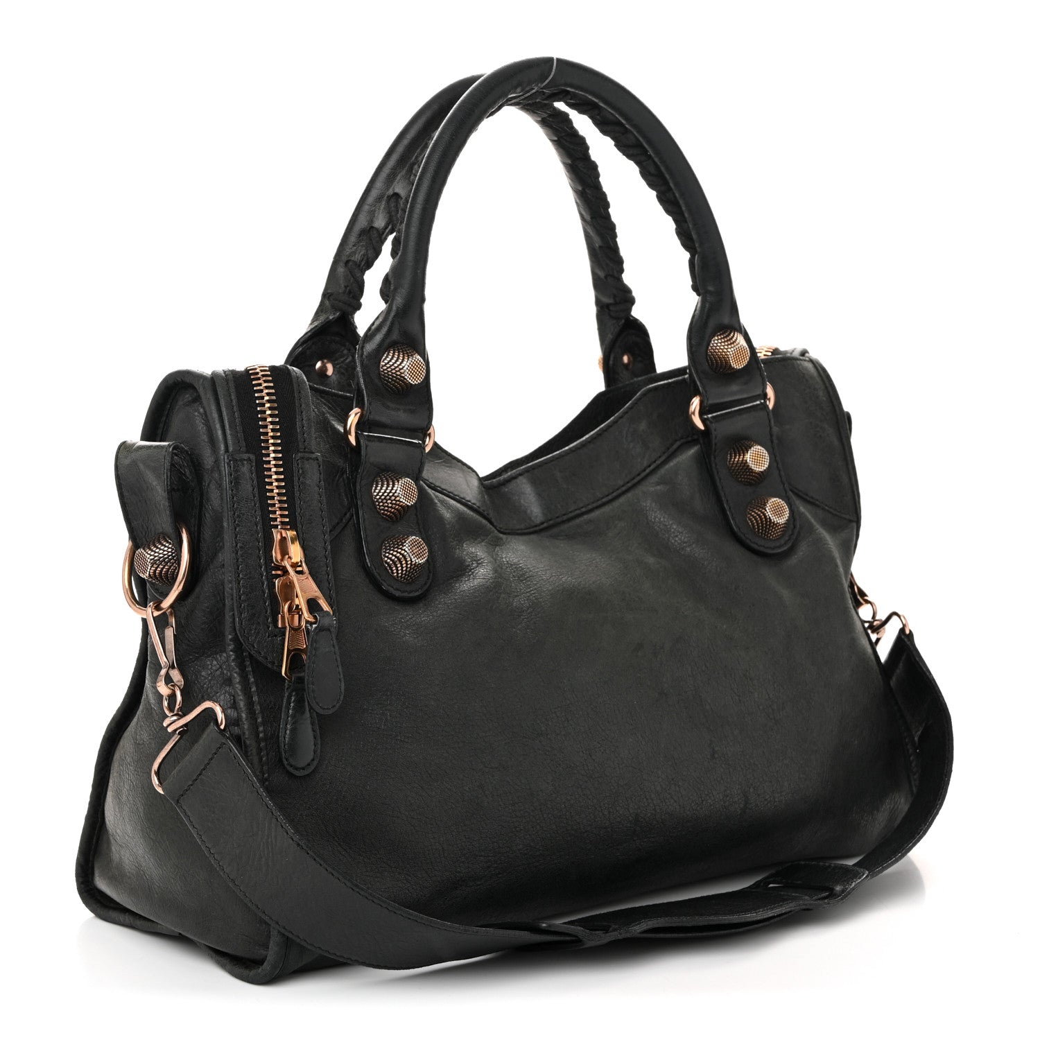 Balenciaga Agneau Giant 21 Rose Gold Hardware City Black
