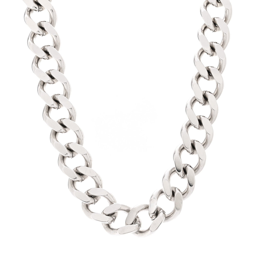 Christian Dior Metal CD Icon Chain Link Necklace Silver