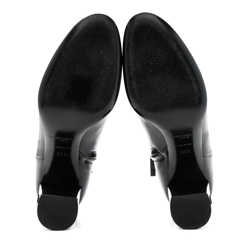 Saint Laurent Nappa Vendome Loulou Ankle Zip Boot 36.5 Black