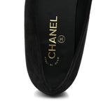 Chanel Suede Heart CC Loafers 40.5 Black