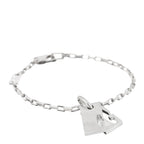 Gucci Sterling Silver Double G Charm Bracelet