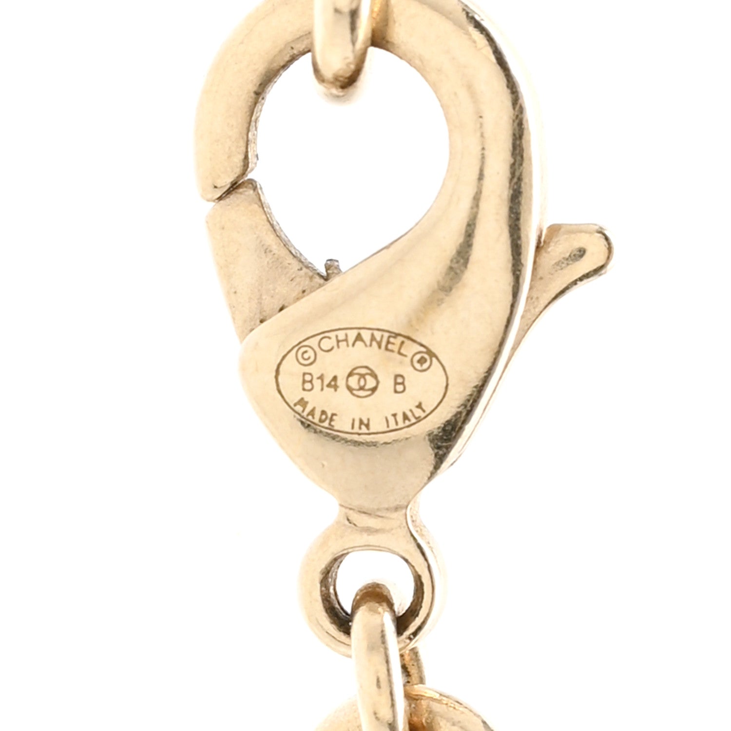 Chanel Pearl Crystal CC Pendant Necklace Gold