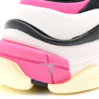 Balenciaga Fabric Mesh Womens Triple S Mule Sneakers 36 White Pink Black