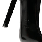 Gucci Suede Satin Crystal Ankle Strap High Heel Sandals 39.5 Black