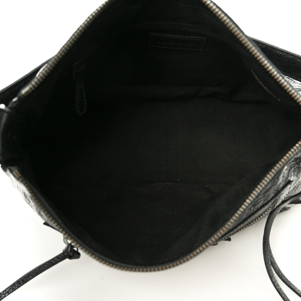 Balenciaga Agneau Arena Storico Classic Hardware Small Le City Moto Black