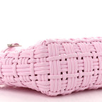Balenciaga Faux Calfskin Braided Varnished XXS Bistro Basket Candy Pink