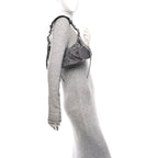 Balenciaga Agneau Arena Le Cagole Shoulder Bag XS Dark Grey