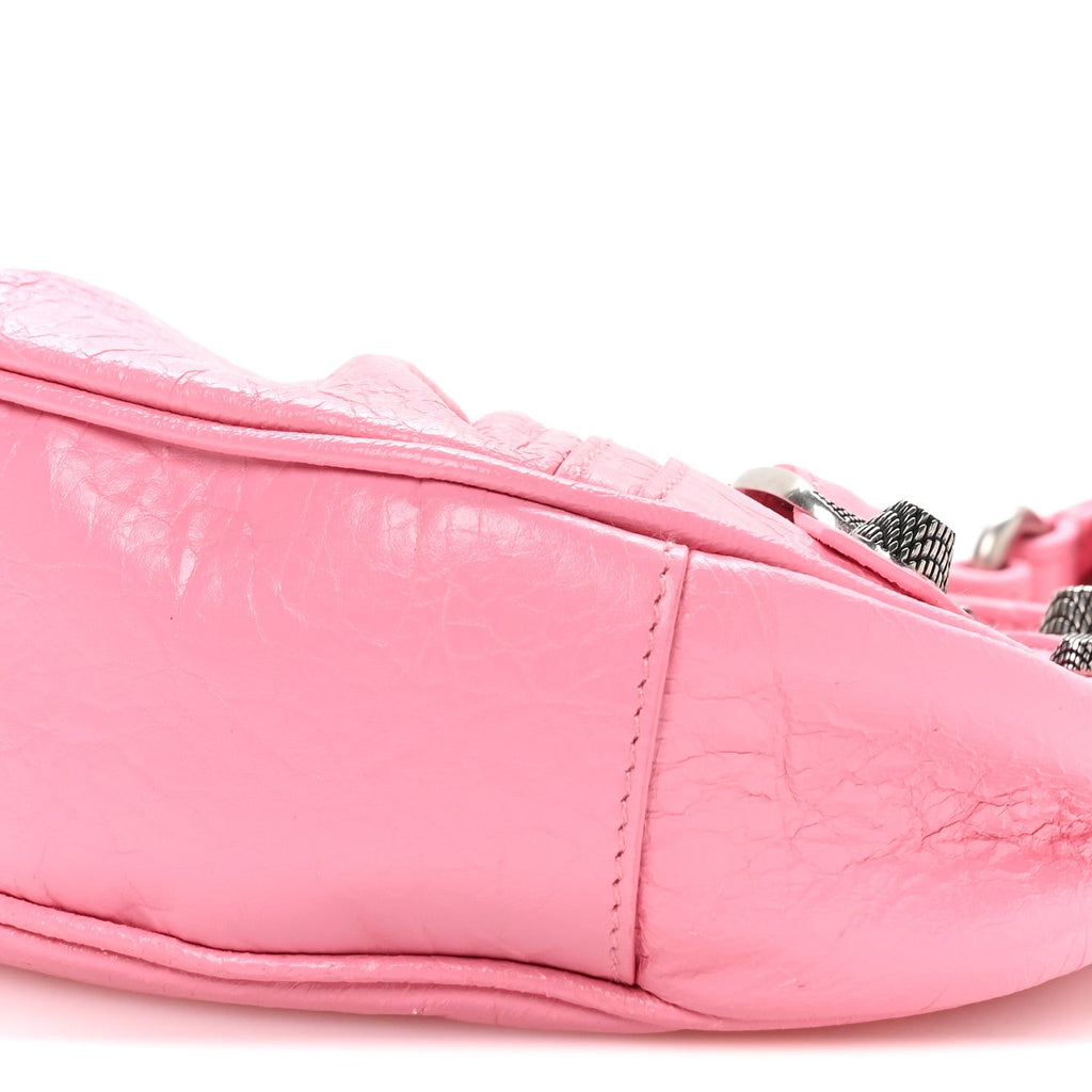 Balenciaga Agneau Arena Le Cagole Shoulder Bag XS Candy Pink