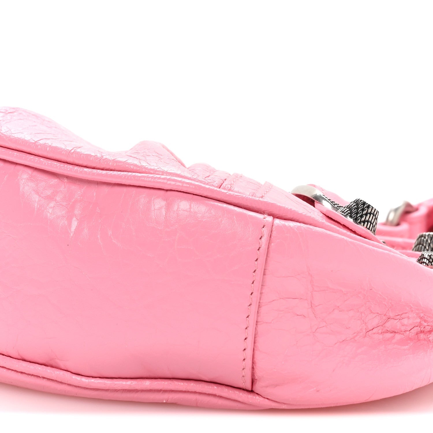 Balenciaga Agneau Arena Le Cagole Shoulder Bag XS Candy Pink