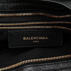 Balenciaga Chevre Gold Metallic Edge Hardware City Black