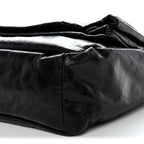 Balenciaga Arena Calfskin Medium Monaco Chain Shoulder Bag Black