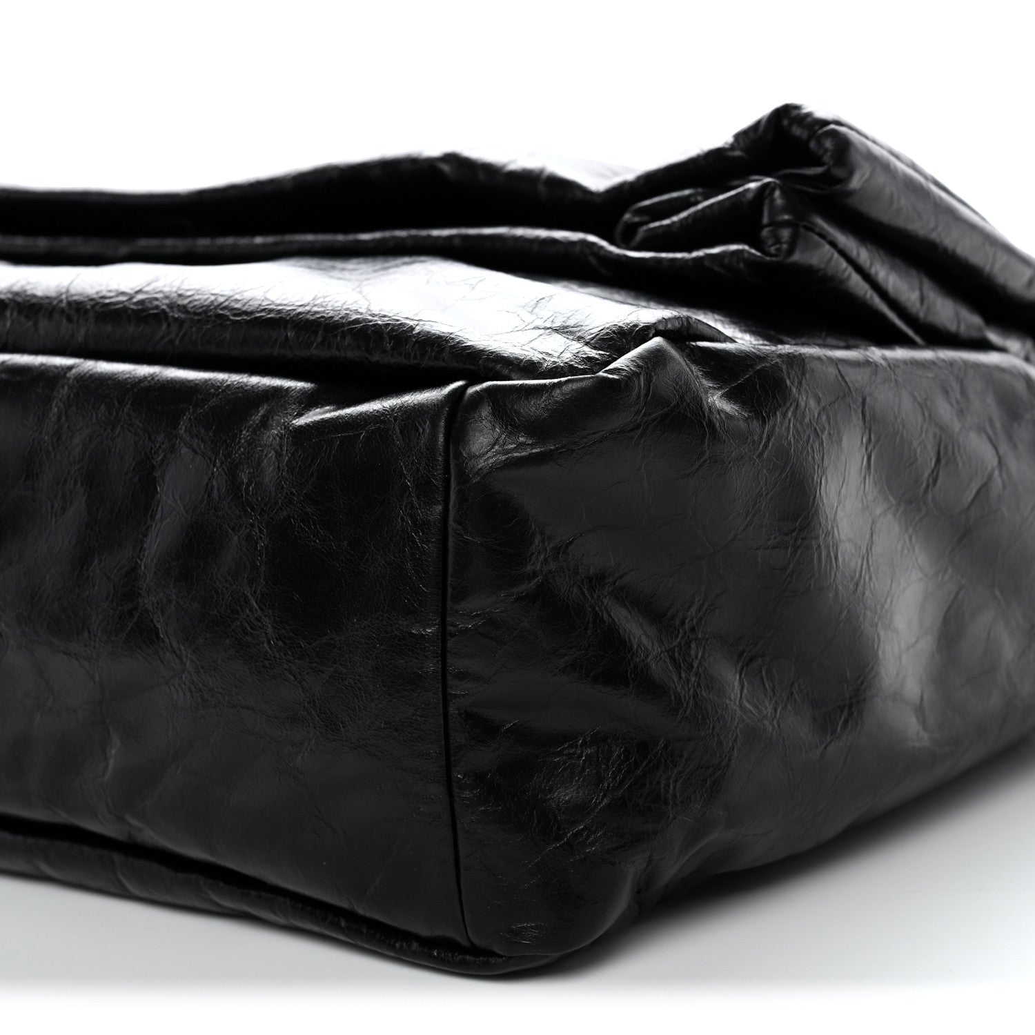 Balenciaga Arena Calfskin Medium Monaco Chain Shoulder Bag Black