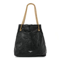 Balenciaga Crushed Calfskin Crush Medium Chain Tote  Black