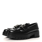 Chanel Calfskin Metal CC Loafers 39 Black