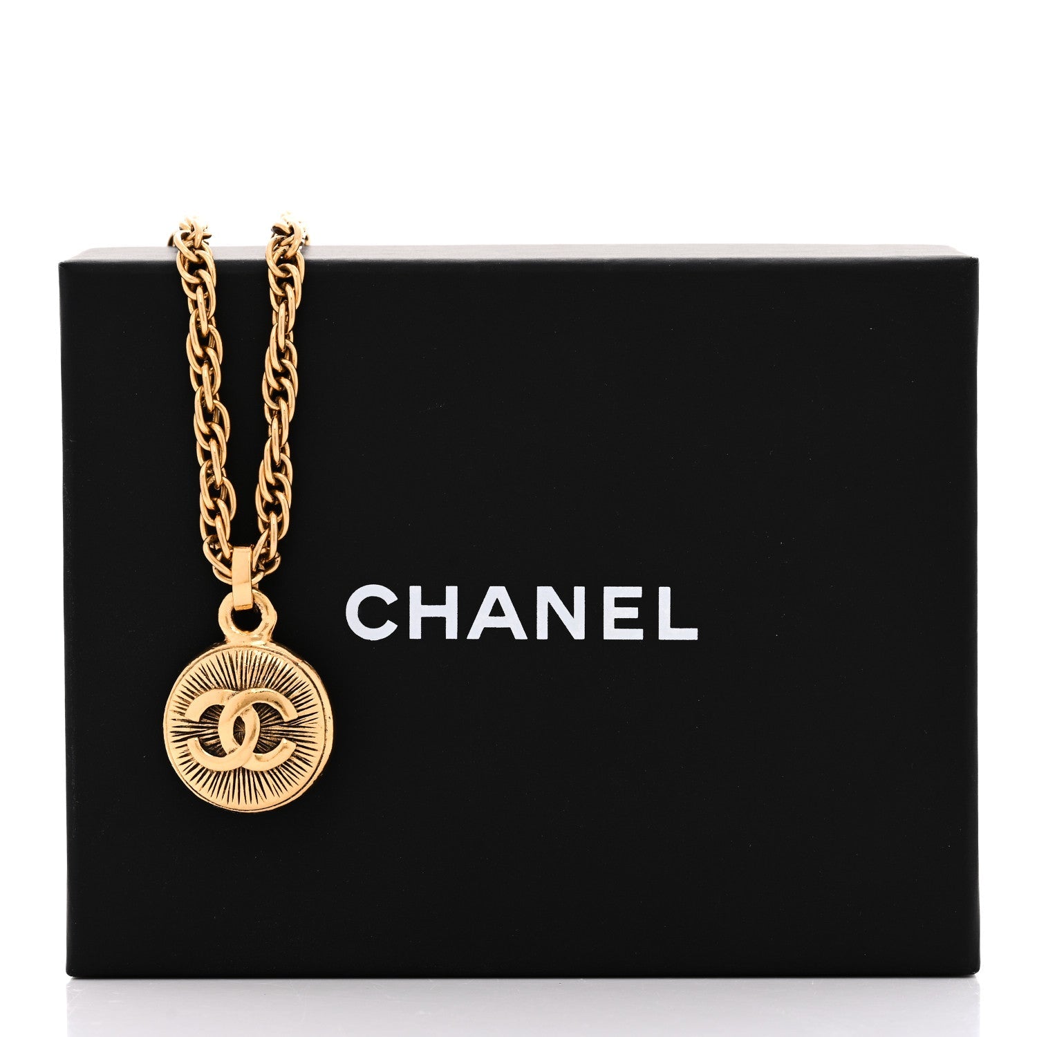 Chanel CC Pendant Necklace Gold