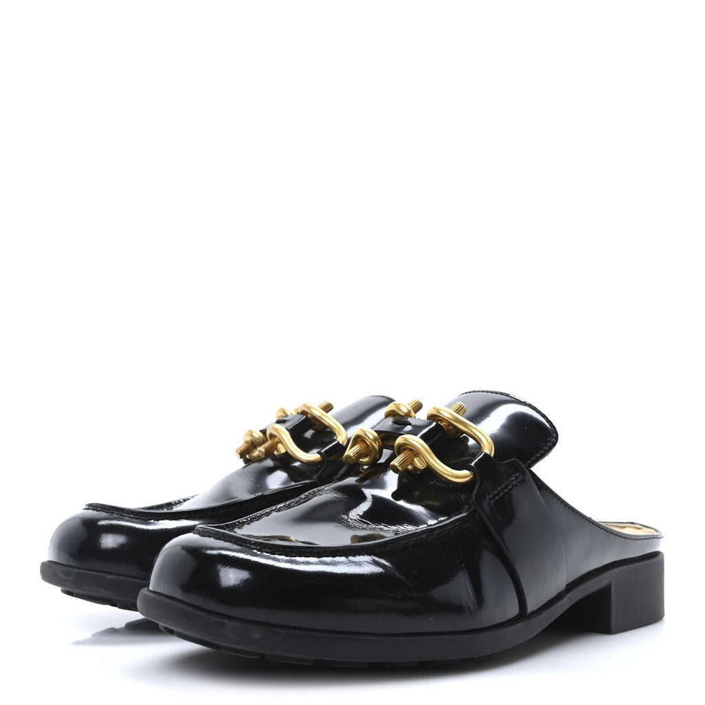 Bottega Veneta Glossy Calfskin Monsieur Loafers 37 Black