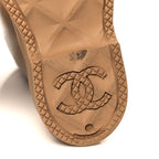 Chanel Caoutchouk CC High Boots 37 Beige