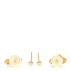 Christian Dior Pearl Crystal Dior Tribales Drop Earrings Gold
