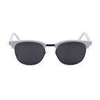 Saint Laurent Sunglasses Browline Semi Rim, Ivory Frame and Black Lens SL108011