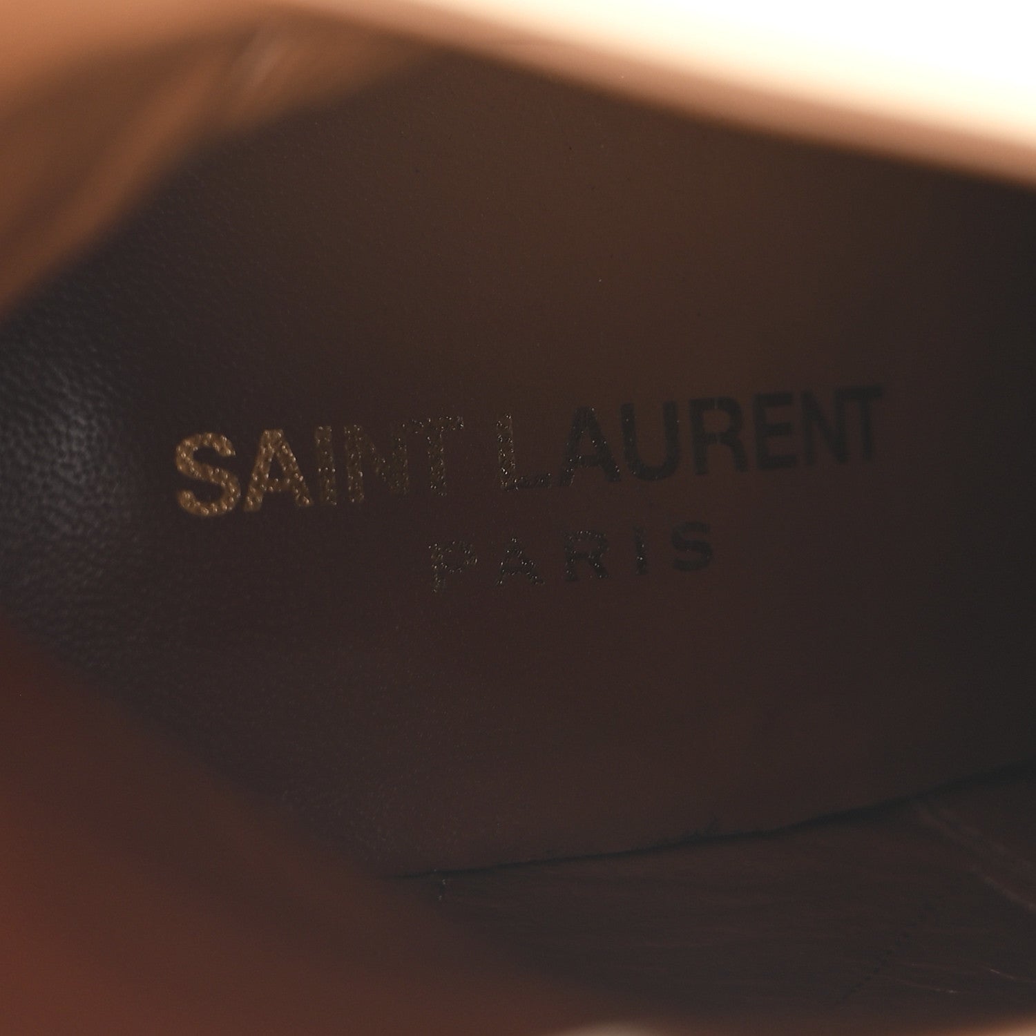 Saint Laurent Calfskin Opyum 110 Ankle Boots 38.5 Real Beige
