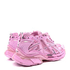 Balenciaga Mesh Rubber Distressed Womens Runner Sneakers 35 Pink
