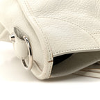 Balenciaga Chevre Silver Metallic Edge Hardware City White
