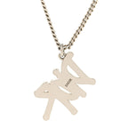 Christian Dior X SHAWN STUSSY Crystal Logo Pendant Necklace Red