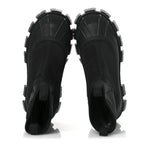 Prada Re-Nylon Gabardine Rubber Triangle Logo Womens Monolith 55mm Ankle Boots 38 Black