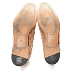 Gucci Canvas GG Monogram Horsebit Mens Jordaan Loafers 9.5 Beige Ruggine Light Brown