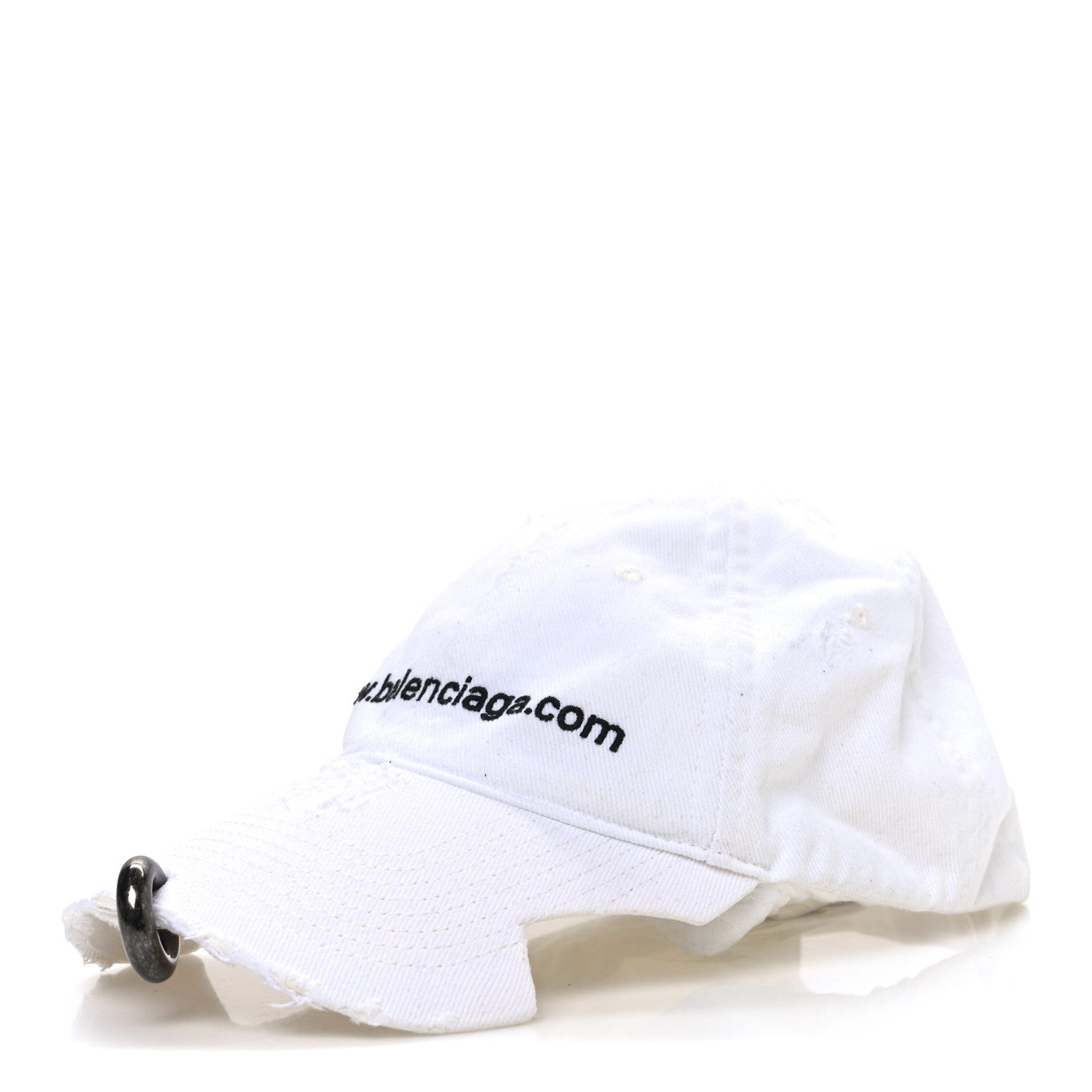 Balenciaga Cotton Drill Logo Baseball Cap S White