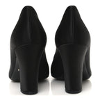 Prada Satin Block Heel Pump 36 Black