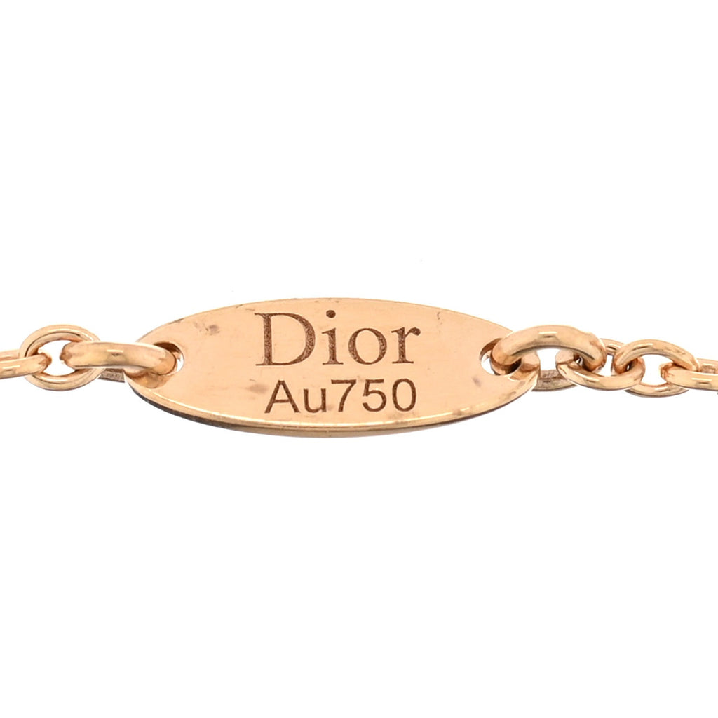 Christian Dior 18K Yellow Gold Pave Diamond Rose Des Vents Bracelet