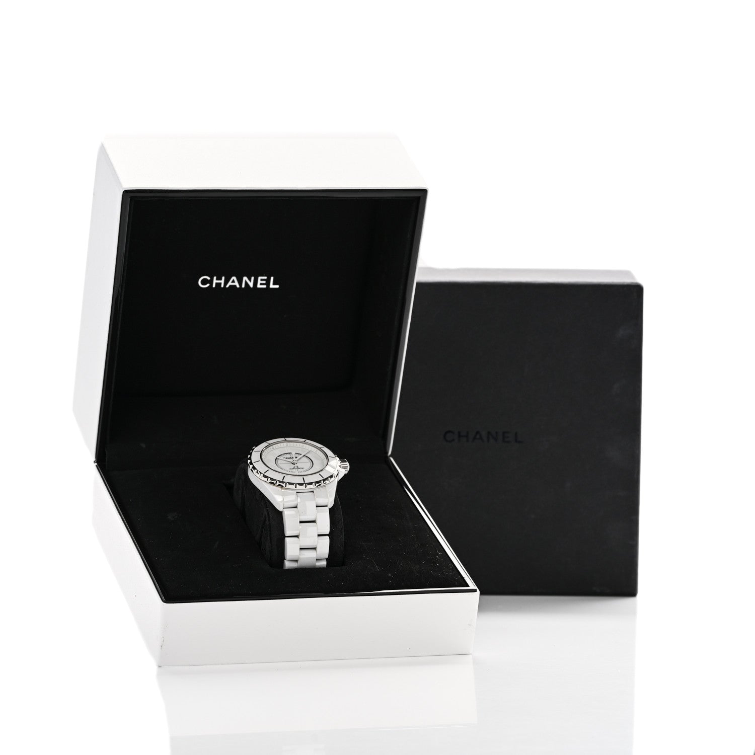 Chanel Stainless Steel Ceramic 38mm J12 Phantom Automatic Watch White