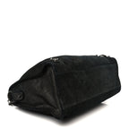 Balenciaga Metallic Craquele Calfskin Classic Hardware City Black
