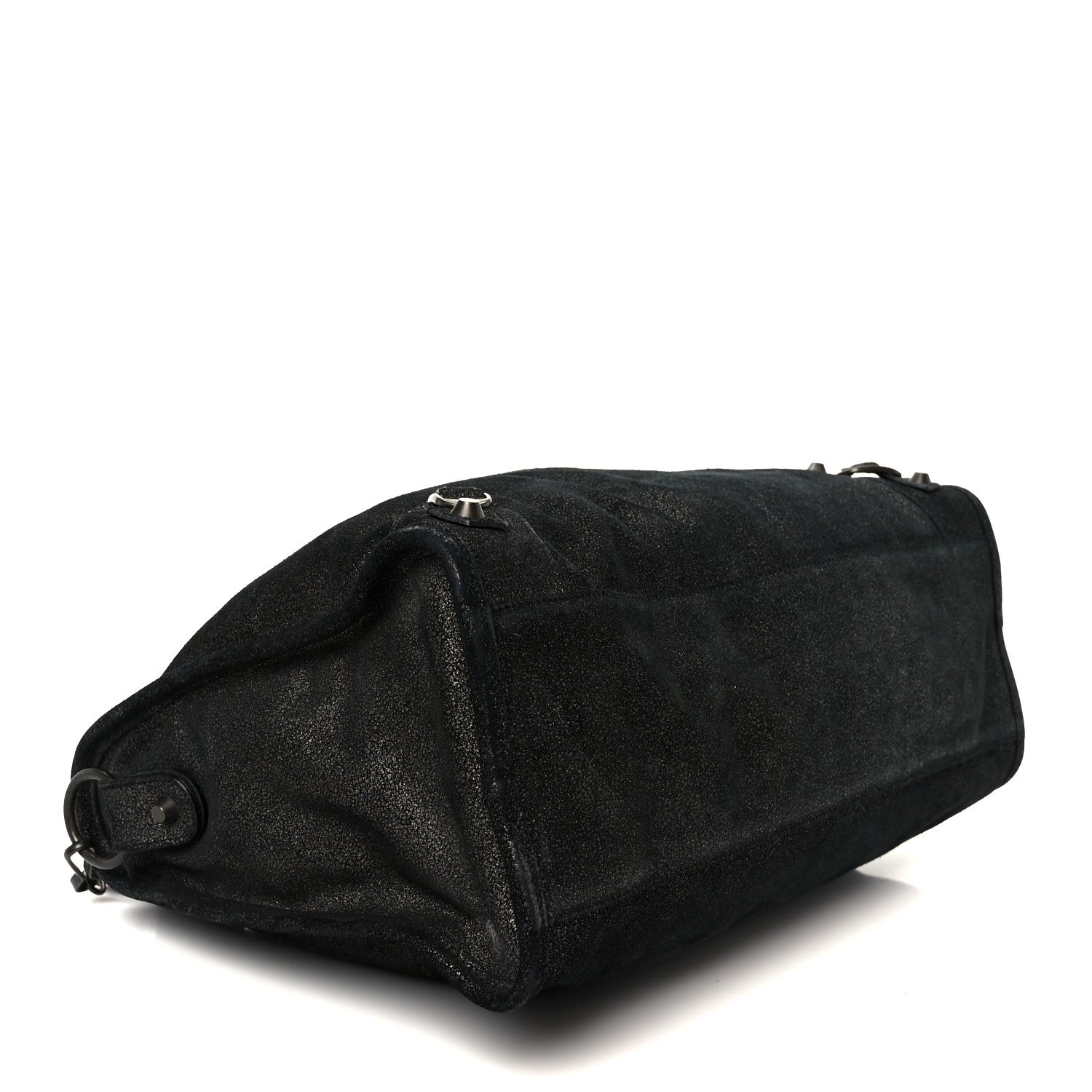 Balenciaga Metallic Craquele Calfskin Classic Hardware City Black