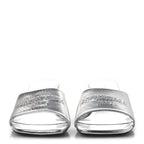 Balenciaga Metallic Sheepskin Duty Free 70mm Sandals 39 Silver