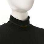 Christian Dior Grosgrain Ribbon J'Adior Logo Choker Necklace Black
