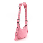 Balenciaga Agneau Arena Le Cagole Shoulder Bag XS Candy Pink