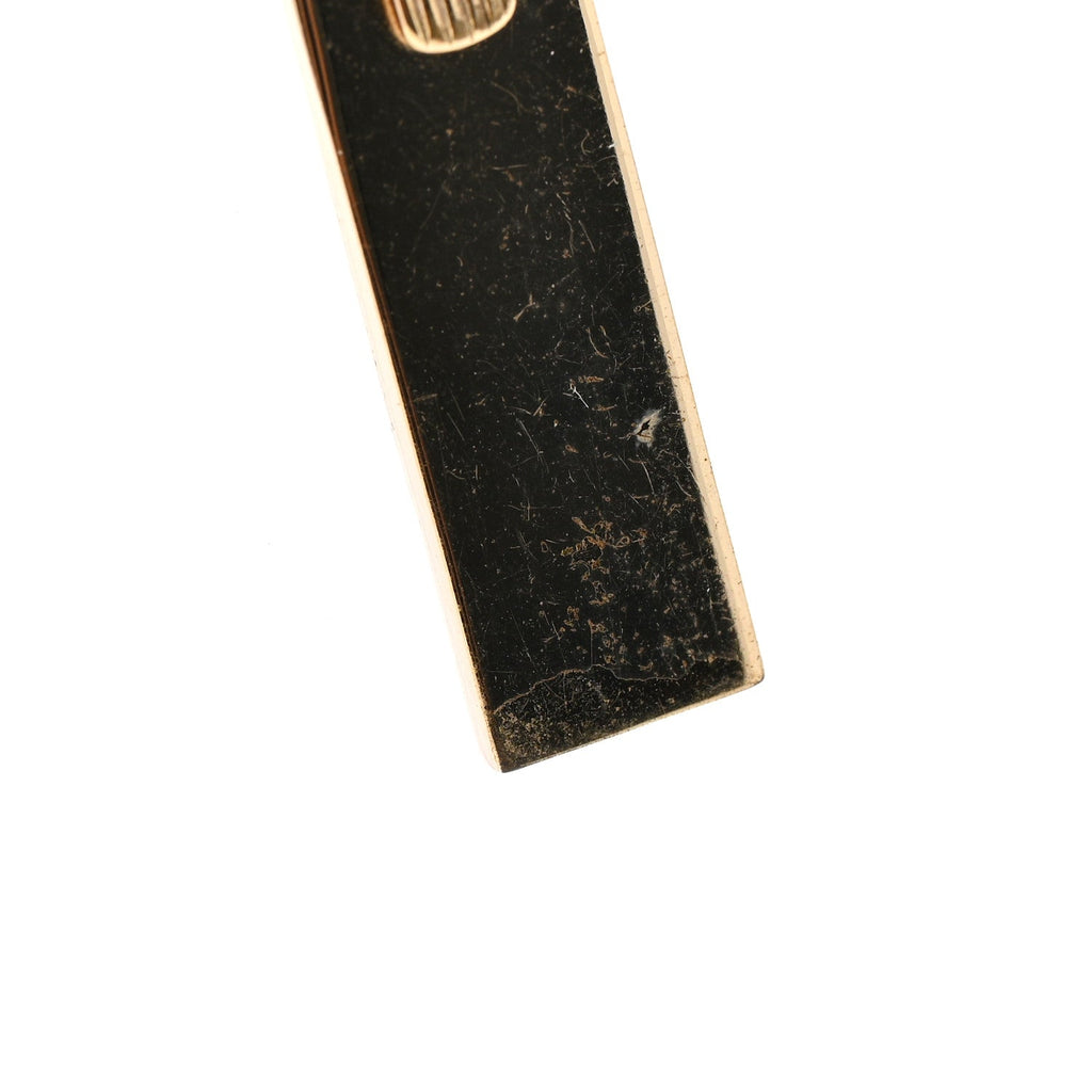 Christian Dior Metal CD Bar Necklace Gold Black