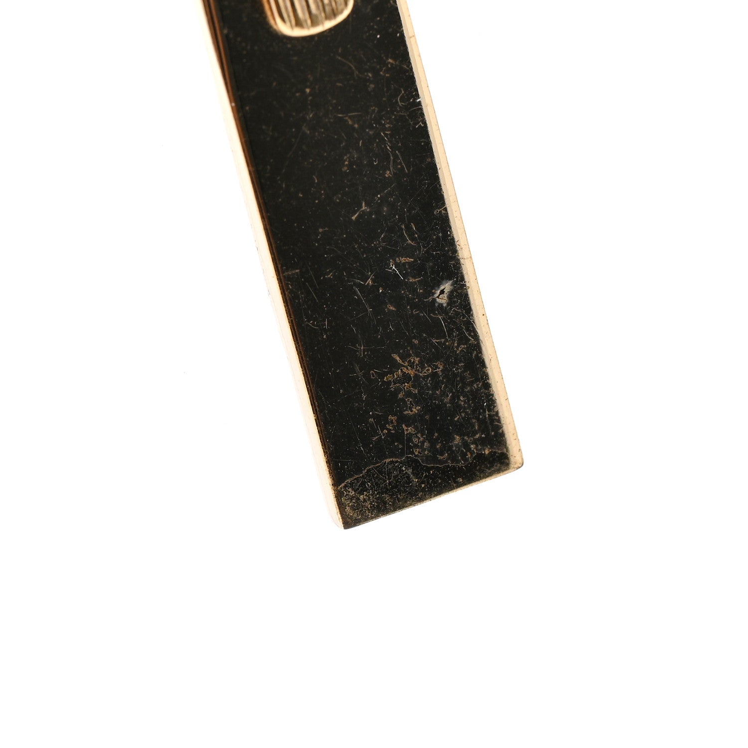 Christian Dior Metal CD Bar Necklace Gold Black
