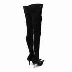 Balenciaga Spandex Pointed Toe Knife Thigh High Boots 40 Black