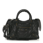 Balenciaga Agneau Classic Gold Hardware Nano City Black